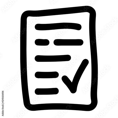Wallpaper Mural Check icon on checklist paper, bold style, black color, symbol for approval Torontodigital.ca