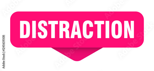 distraction sticker. distraction sign on transparent background