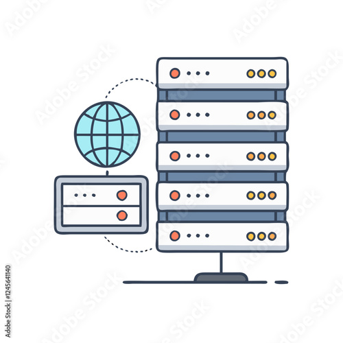 dns server  icon, dns server  vector illustration-simple illustration of dns server , perfect for dns server  logos and icons