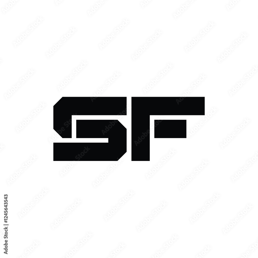 SF monogram logo design letter text name symbol monochrome logotype alphabet character simple logo SF monogram logo design letter text name symbol monochrome logotype alphabet character simple logo