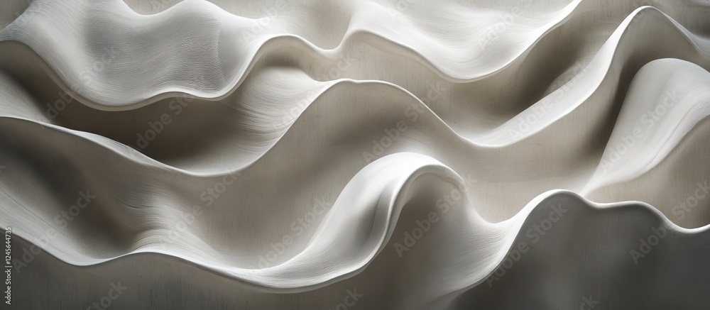 Soft undulating silk fabric in neutral tones displaying gentle waves and smooth textures creating an elegant, ethereal atmosphere for design. Soft undulating silk fabric in neutral tones displaying gentle waves and smooth textures creating an elegant, ethereal atmosphere for design.