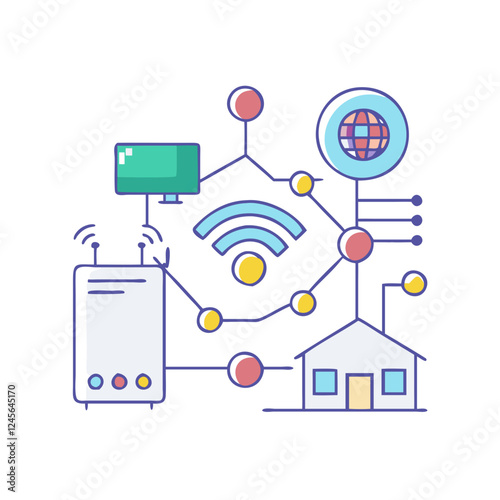 iot internet of things  icon, iot internet of things  vector illustration-simple illustration of iot internet of things , perfect for iot internet of things  logos and icons