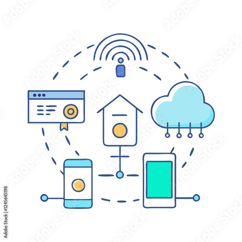 iot internet of things  icon, iot internet of things  vector illustration-simple illustration of iot internet of things , perfect for iot internet of things  logos and icons