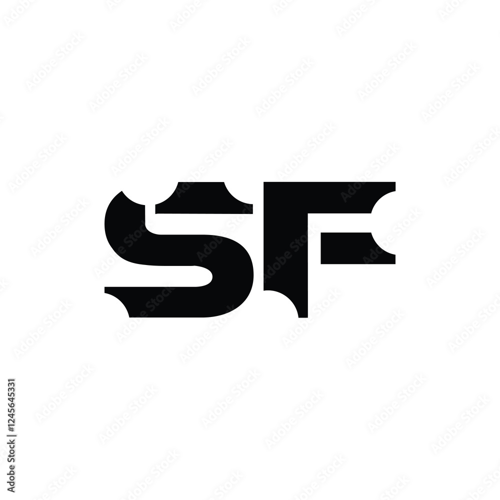 SF monogram logo design letter text name symbol monochrome logotype alphabet character simple logo SF monogram logo design letter text name symbol monochrome logotype alphabet character simple logo