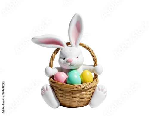 Obraz na płótnie easter bunny with easter eggs w salonie