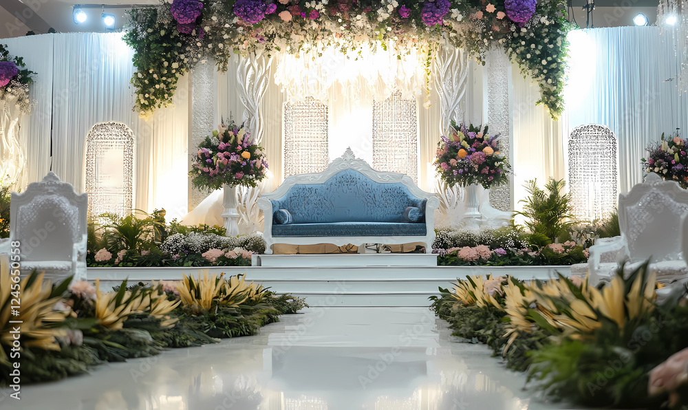 Fototapeta premium Exclusive Muslim Wedding Organizer with a Serene Ballroom for a Majestic Affair