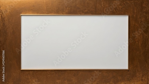 White panel on a bronze textured frame, blending modern and classic aesthetics