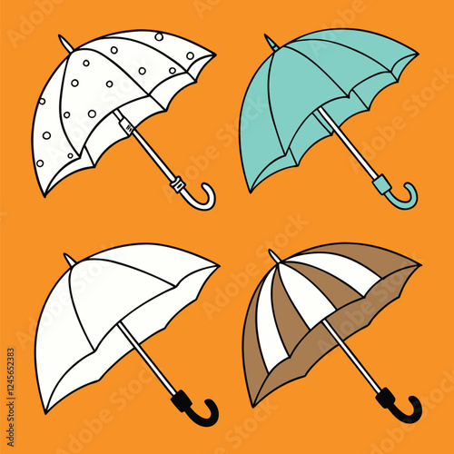 set of umbrellas