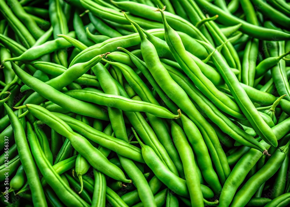 Fresh Organic Green Beans: A Healthy, Vibrant Pile of Vegetables Fresh Organic Green Beans: A Healthy, Vibrant Pile of Vegetables