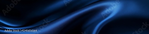 Dark blue silk flowing, abstract background, design element