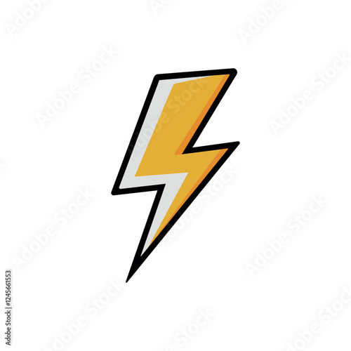 Bold Lightning Bolt Icon – Striking Electric Power Symbol for Branding & Design