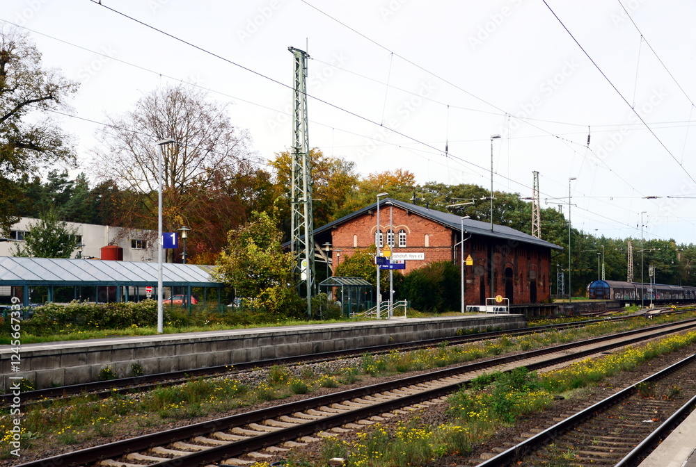 Rail Way Station in the Village Eystrup, Lower Saxony Rail Way Station in the Village Eystrup, Lower Saxony