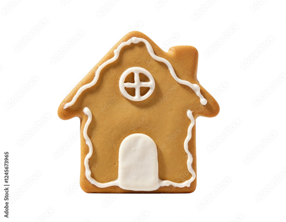 gingerbread house isolated on white