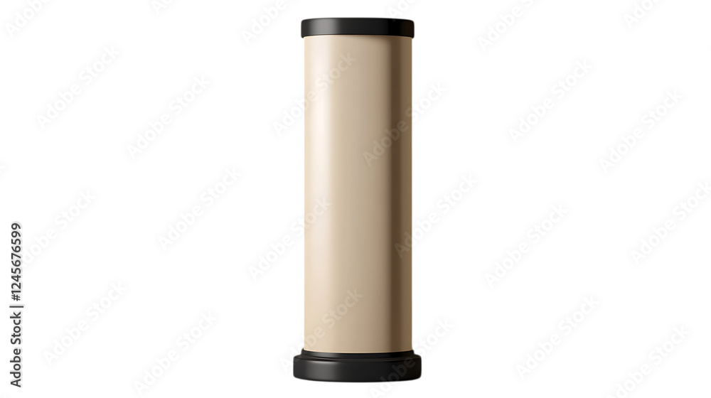 Obraz premium Roll up banner stand isolated on transparent background