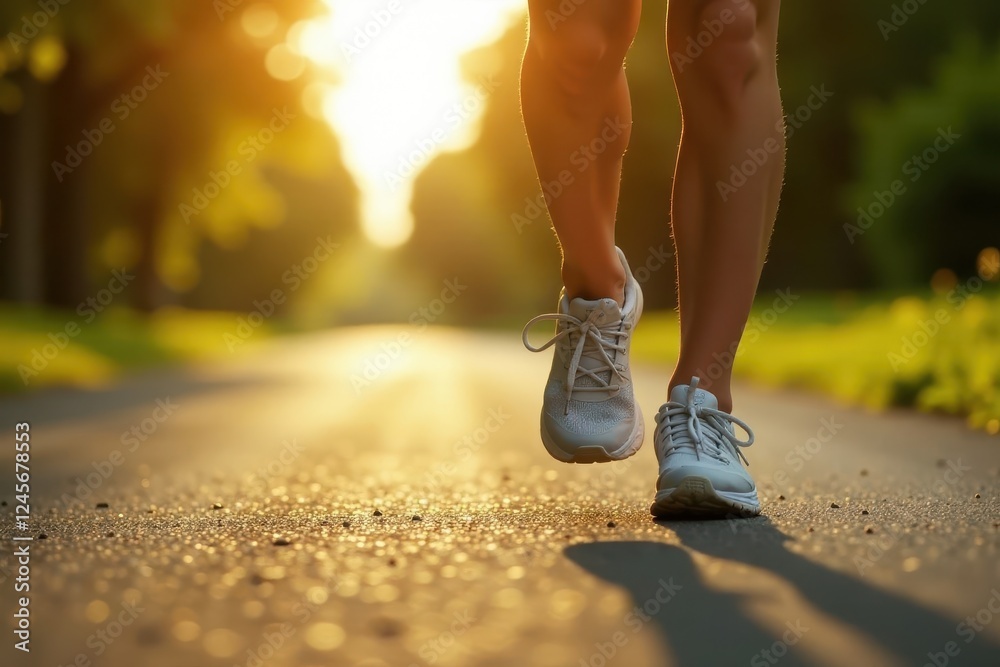 Close-up of jogging legs, sunny street Active, healthy lifestyle , athletic, movement, muscles Close-up of jogging legs, sunny street Active, healthy lifestyle , athletic, movement, muscles