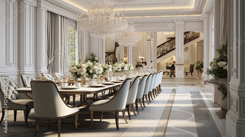 Grand and Elegant Dining Room Interior Design