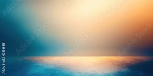 Blue ocean with a white horizon