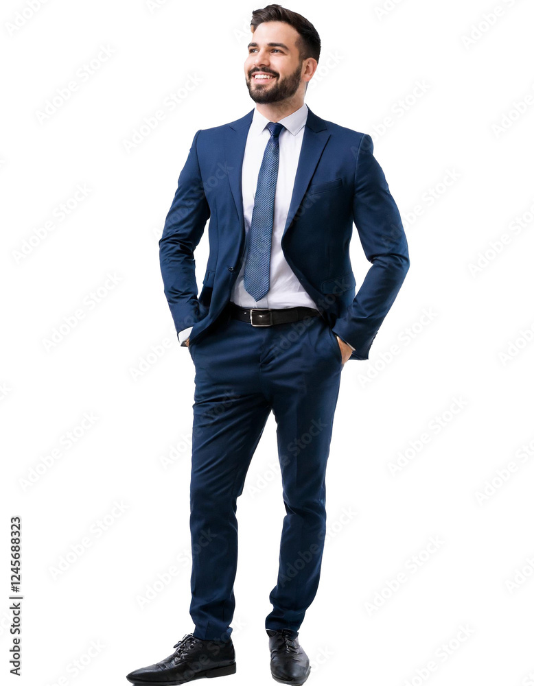 Portrait of only one Man. White Background. Portrait of only one Man. White Background.
