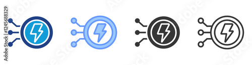 Flash loan icon set multiple style collection