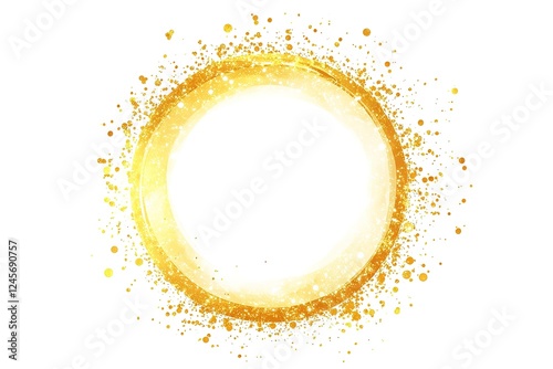 Sparkling Golden Circle: Elegant Glitter Design Element, Perfect for Luxury Branding, Festive Decorations, Wedding Invitations, Holiday Cards, Social Media Posts, Website Banners, and Premium Design  