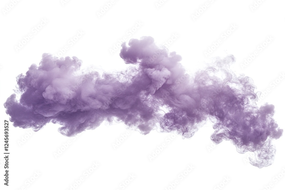 Fototapeta premium Ethereal Purple Smoke Cloud: A Dreamy, Abstract Cutout Perfect for Design Projects, Websites, Backgrounds, Branding, Posters, Invitations, and More. High-Resolution, Isolated, Clean, and Ready-to-Use.
