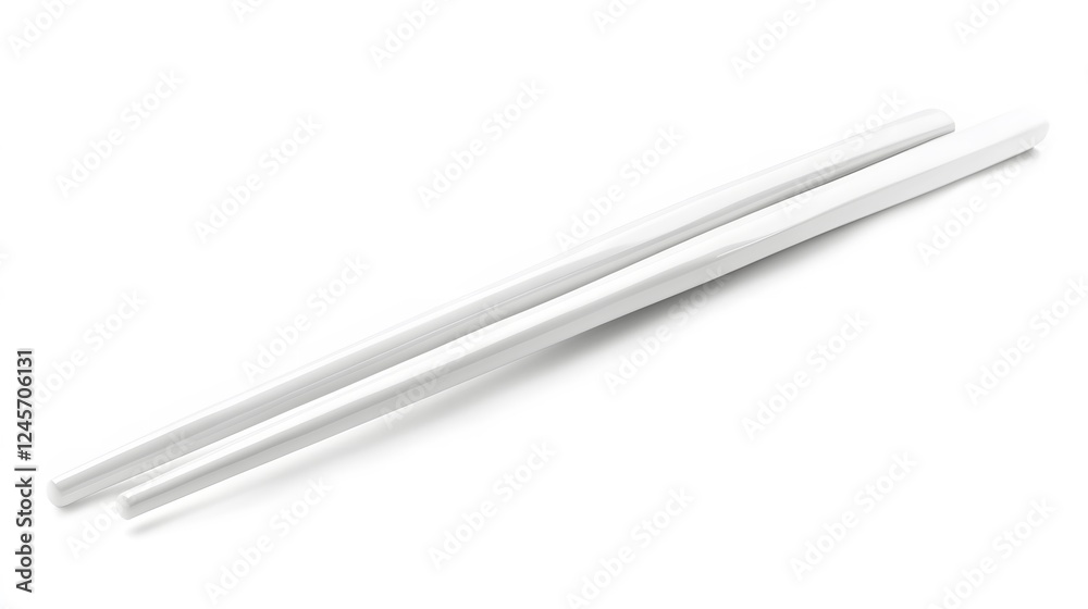 78. A pair of white chopsticks on a white background 78. A pair of white chopsticks on a white background