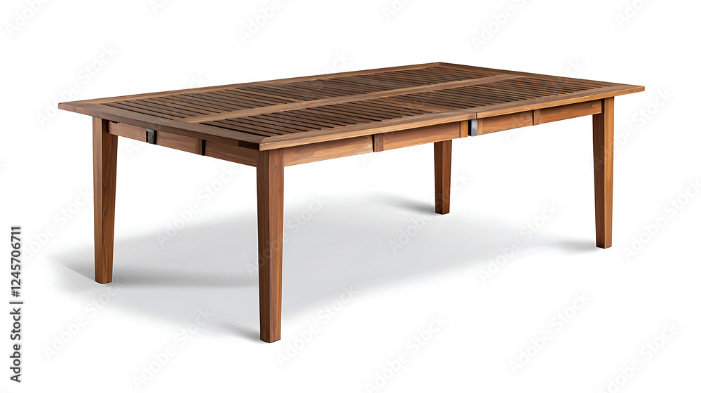 A wooden table with a white background. generated using AI A wooden table with a white background. generated using AI