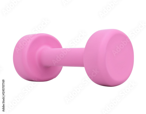 Obraz na płótnie pink dumbbell isolated on white w salonie