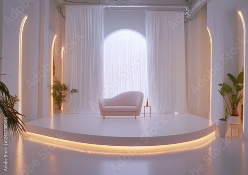 A sleek, rounded white cyclorama studio backdrop, ideal for capturing images of small products, jewelry, or food, with a seamless and neutral background