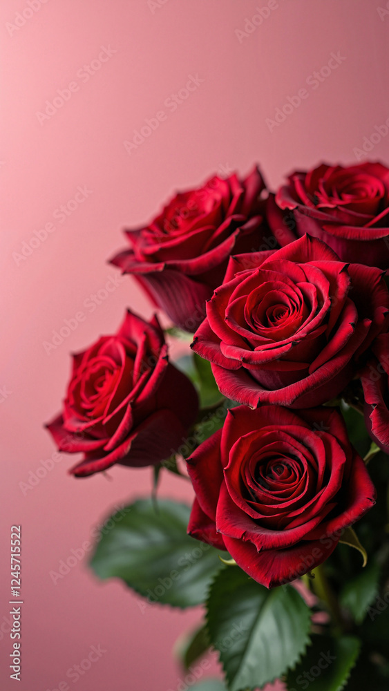 Luxurious Red Rose Bouquet with Viva Magenta: Valentine's Day Background for Romantic Designs and Love-Themed Marketing Luxurious Red Rose Bouquet with Viva Magenta: Valentine's Day Background for Romantic Designs and Love-Themed Marketing