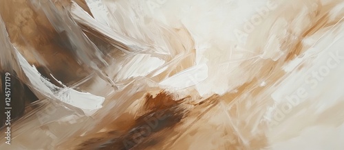 Wallpaper Mural Abstract artwork showcasing a harmonious blend of rich brown and soft cream tones flowing together creating a warm earthy visual experience Torontodigital.ca
