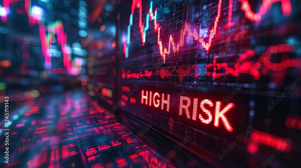 Fototapeta premium High-risk online stock trading insights stock market analysis digital trading environment dynamic viewpoint