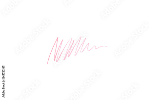 pink pencil strokes isolated on transparent background