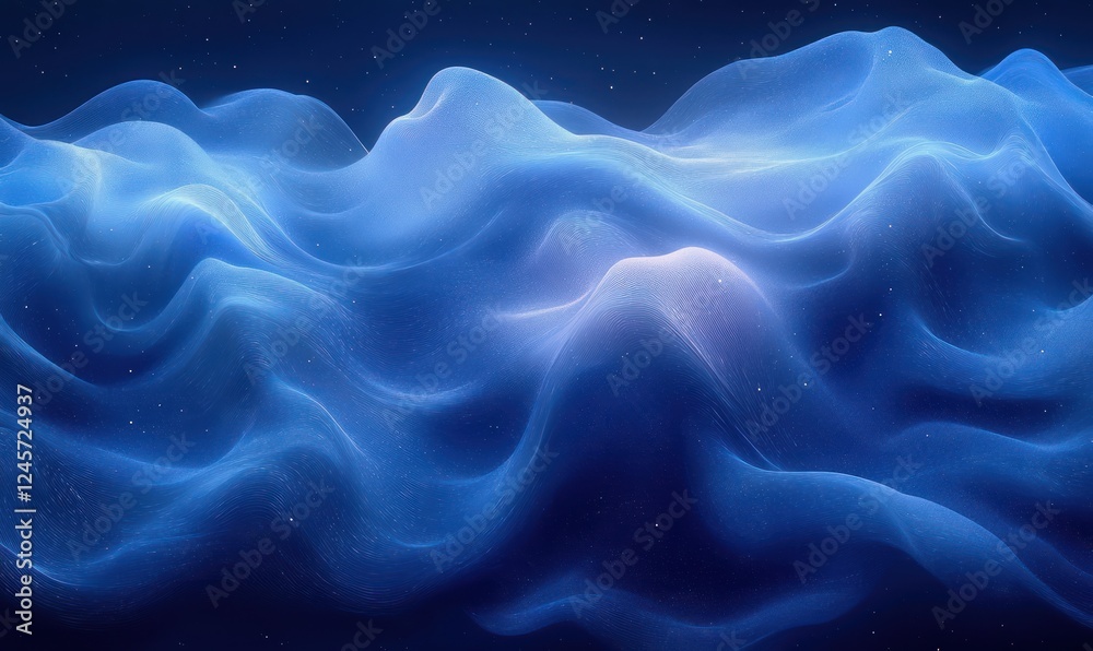 Obraz premium Gradient Blue Abstract Background with Smooth Transition and Soft Lighting