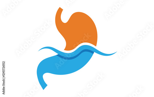 Stomach Medical Health care icon Logo designs Template