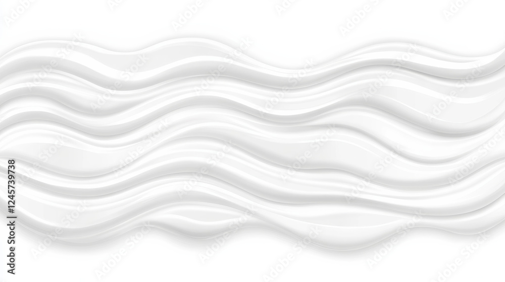 Obraz premium Abstract white wavy pattern on smooth background