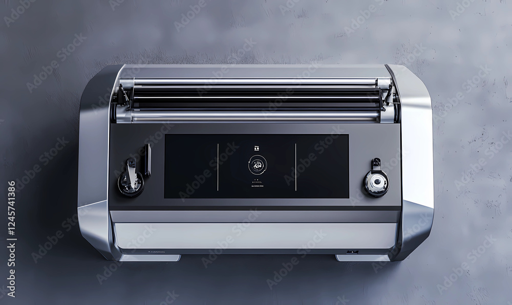 Fototapeta premium Modern Mechanical Press with Integrated Touchscreen for a Stylish and Efficient Industrial Tool