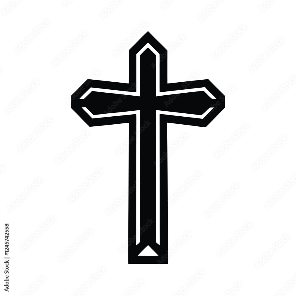 cross on a white cross on a white