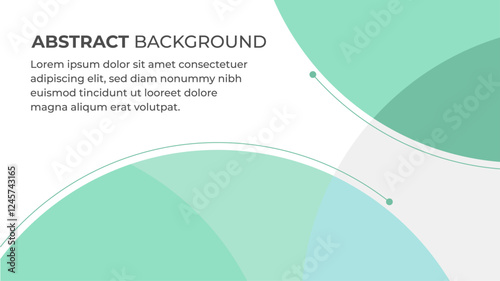 Gradient circle patterns in this vector background create a smooth visual effect, ideal for contemporary designs, in mint