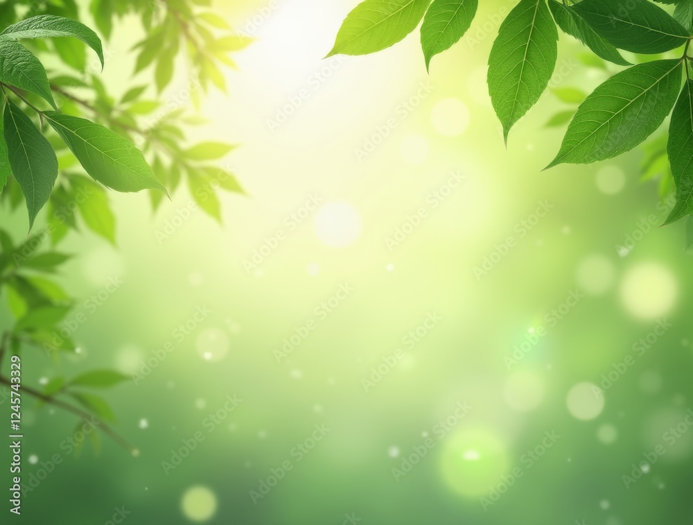 Obraz premium Sunlit Green Canopy 