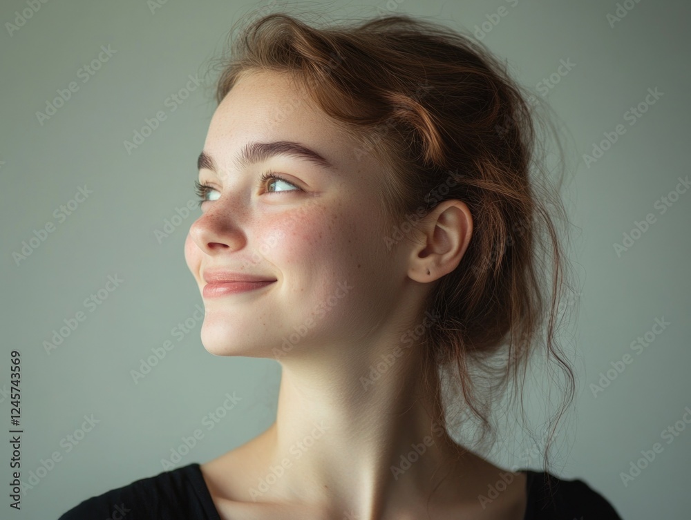 A close-up portrait of a young woman with a smile, looking directly at the camera. A close-up portrait of a young woman with a smile, looking directly at the camera.