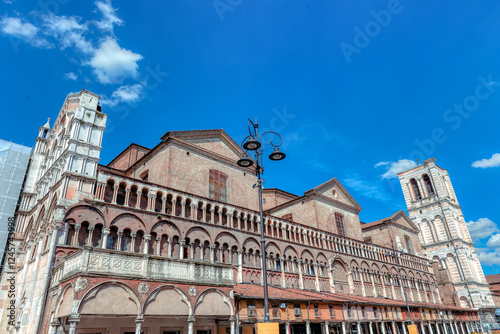Obraz na płótnie Ferrara Cathedral, catholic church, Italy, Emilia-Romagna, Ferrara w salonie