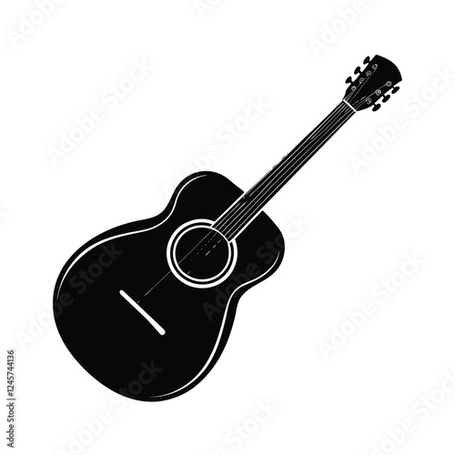 acoustic guitar isolated on white