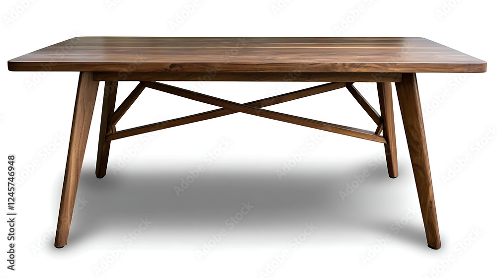 A wooden table with a cross design on it. generated using AI A wooden table with a cross design on it. generated using AI