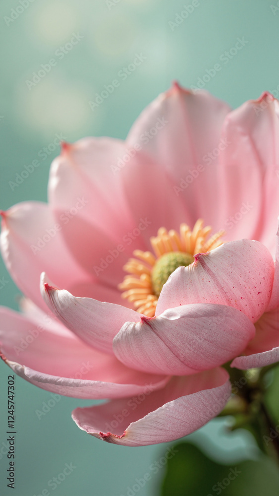 Elegant Eustoma Flower Close-up: Pink Petals on Pastel Wedding Background for Invitations and Floral Designs Elegant Eustoma Flower Close-up: Pink Petals on Pastel Wedding Background for Invitations and Floral Designs