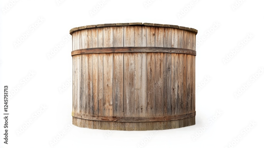 Aged Wooden Barrel - Rustic Container Aged Wooden Barrel - Rustic Container