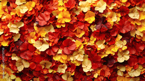 Vibrant Autumn Leaves in Red and Yellow