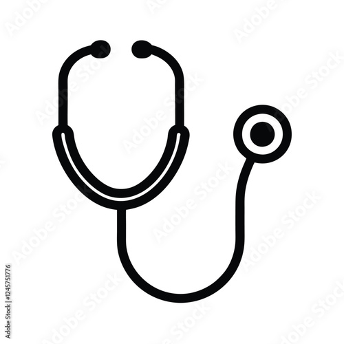 stethoscope on white background