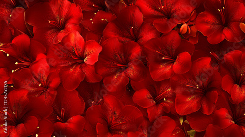 Vibrant red flowers create stunning floral background