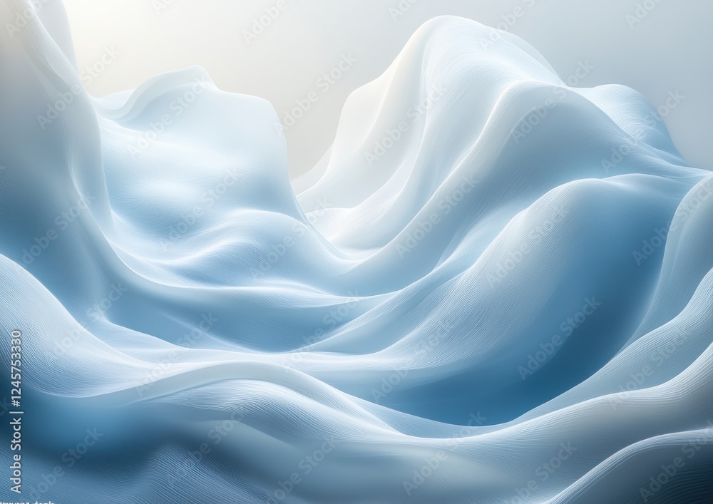Fototapeta premium Serene Abstract Landscape Light Blue Background Soft Pastel Colors Gradient Design